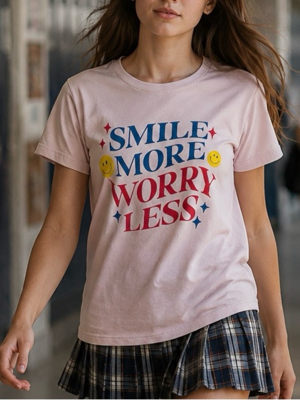 Prince Peter Collection “Smile More Worry Less” Graphic Tee Large Made in USA